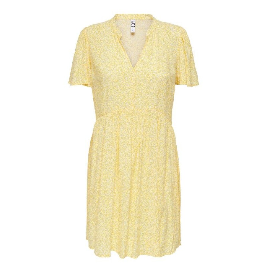 Kjoler & Nederdele JDY | Jdystarr Life S/S V-Neck Dress Wvn Primrose Yellow