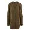 Overdele Pieces | Pcellen Ls Long Knit Cardigan Noos Bc Dark Olive