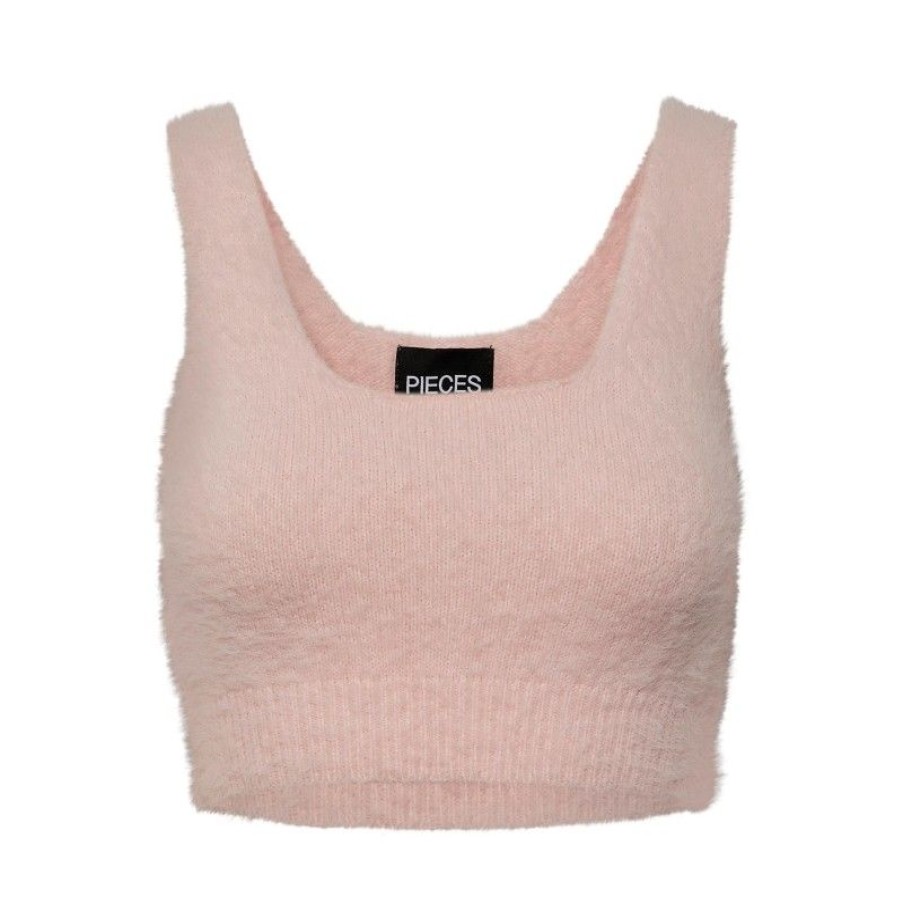 Overdele Pieces | Pcnagili Bralette Knit Top Crystal Rose