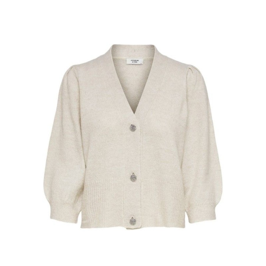 Overdele JDY | Jdyaida 3/4 Buttons Cardigan Knt Oatmeal Melange