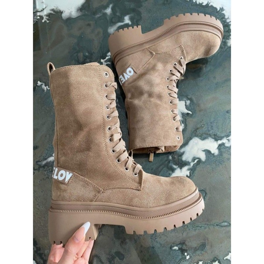 Sko Deluxe Clothing | Loven Boots Beige -1600