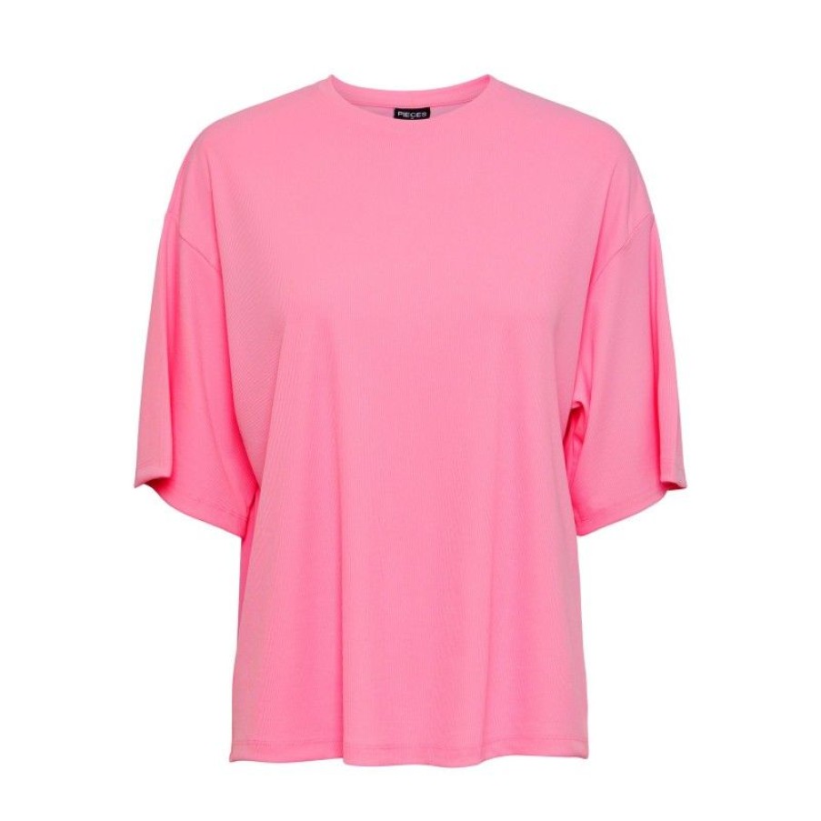 Overdele Pieces | Pcapusa Ss Oversized Tee D2D Bc Prism Pink