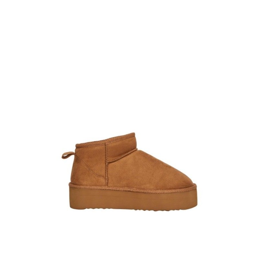 Sko Deluxe Clothing | Pcemma Plateau Warm Boot Almond