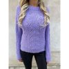 Overdele Pieces | Pckassandra Ls O-Neck Knit Fd Pb Sunlit Allium