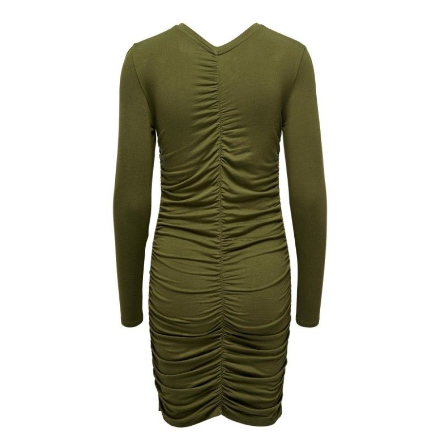 Kjoler & Nederdele JDY | Jdysandy L/S Ruching Dress Jrs Dark Olive