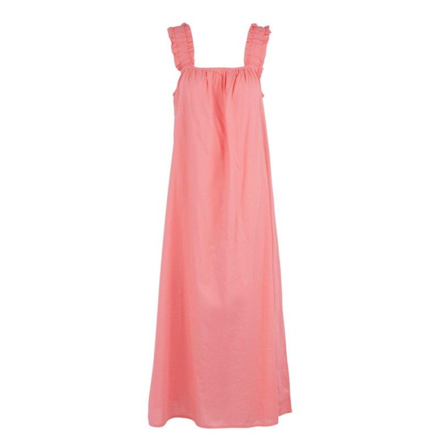 Kjoler & Nederdele Pieces | Pcshella Sl Midi Dress Bc Strawberry Pink