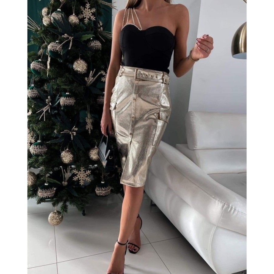 Kjoler & Nederdele Deluxe Clothing | Avenue Skirt Golden