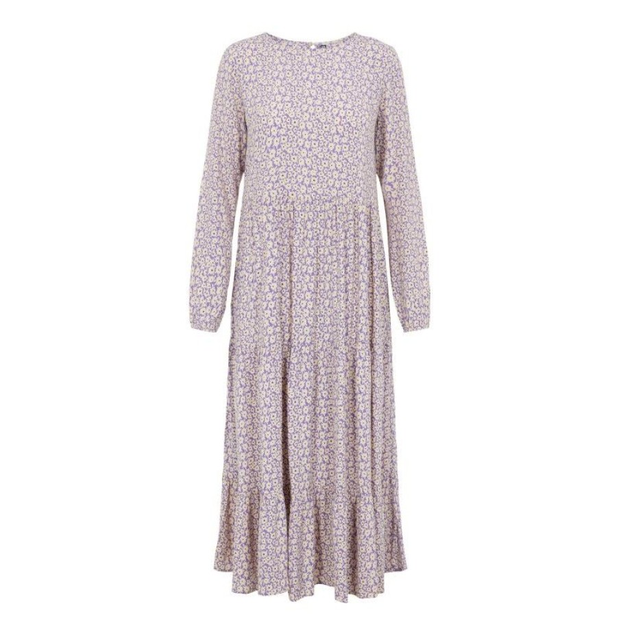 Kjoler & Nederdele Pieces | Pclouisa Ls Midi Dress Dahlia Purple