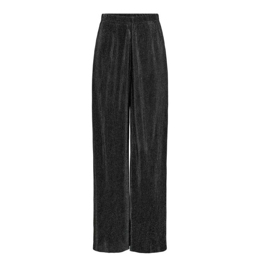 Underdele Deluxe Clothing | Jdyvilma Wide Glitter Pant Jrs Black Silver