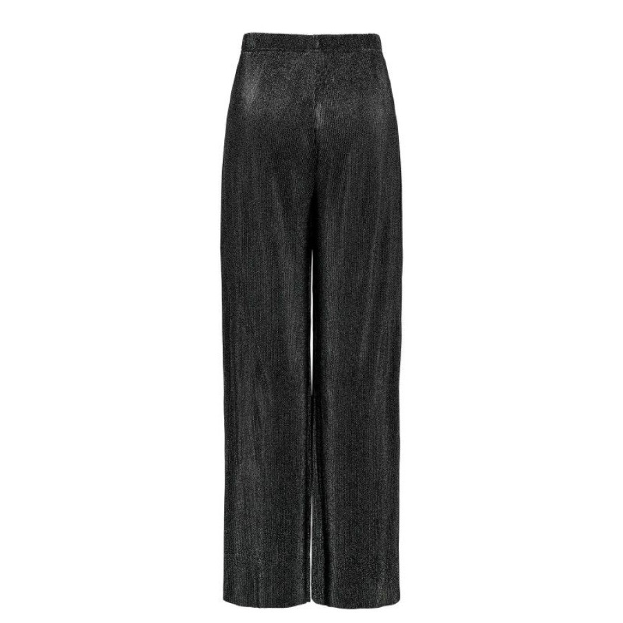 Underdele Deluxe Clothing | Jdyvilma Wide Glitter Pant Jrs Black Silver