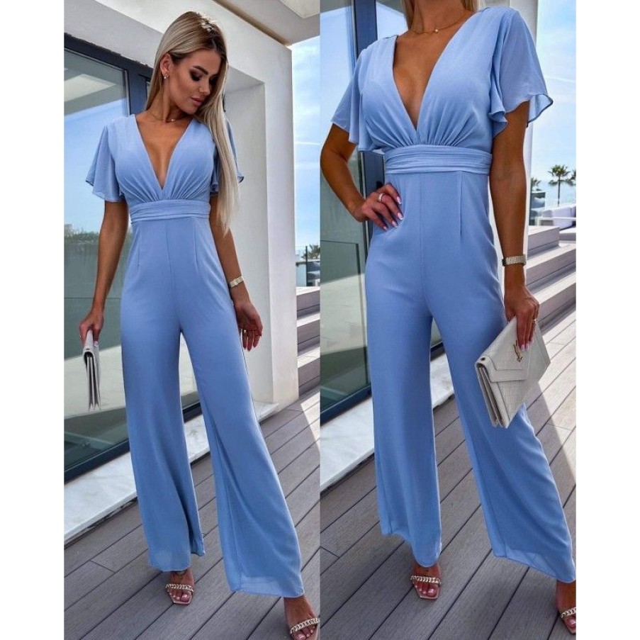 Overdele Deluxe Clothing | Lorrain Jumpsuit Blue -R1475