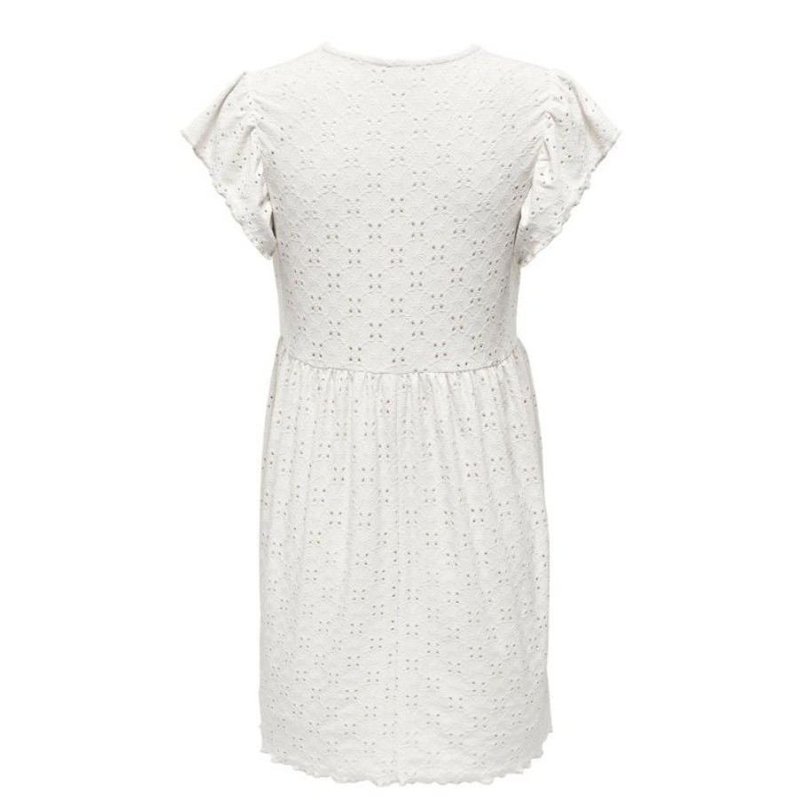 Kjoler & Nederdele JDY | Jdycathinka S/L V-Neck Dress Jrs Cloud Dancer