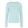 Overdele Deluxe Clothing | Pckajsa Ls O-Neck Top Bc Bleached Aqua