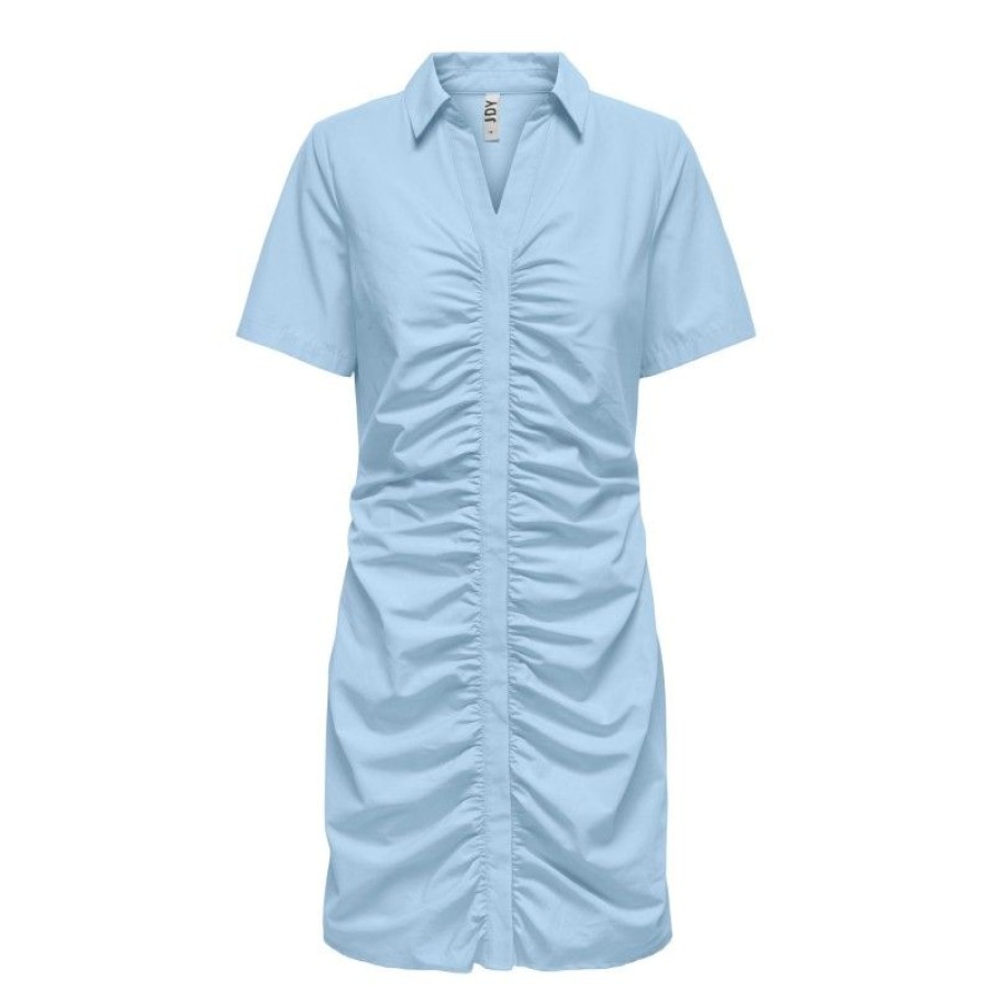 Kjoler & Nederdele JDY | Jdyreese S/S Ruching Shirt Dress Wvn Ice Water