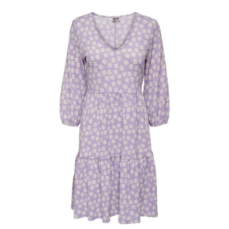 Kjoler & Nederdele JDY | Jdyibi 3/4 V-Neck Dress Jrs Purple Rose