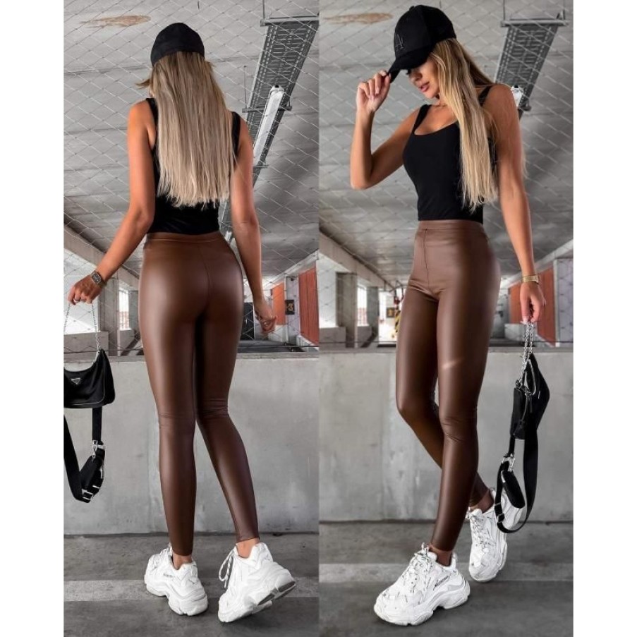 Underdele Deluxe Clothing | Mariye Leggings Brown -7784