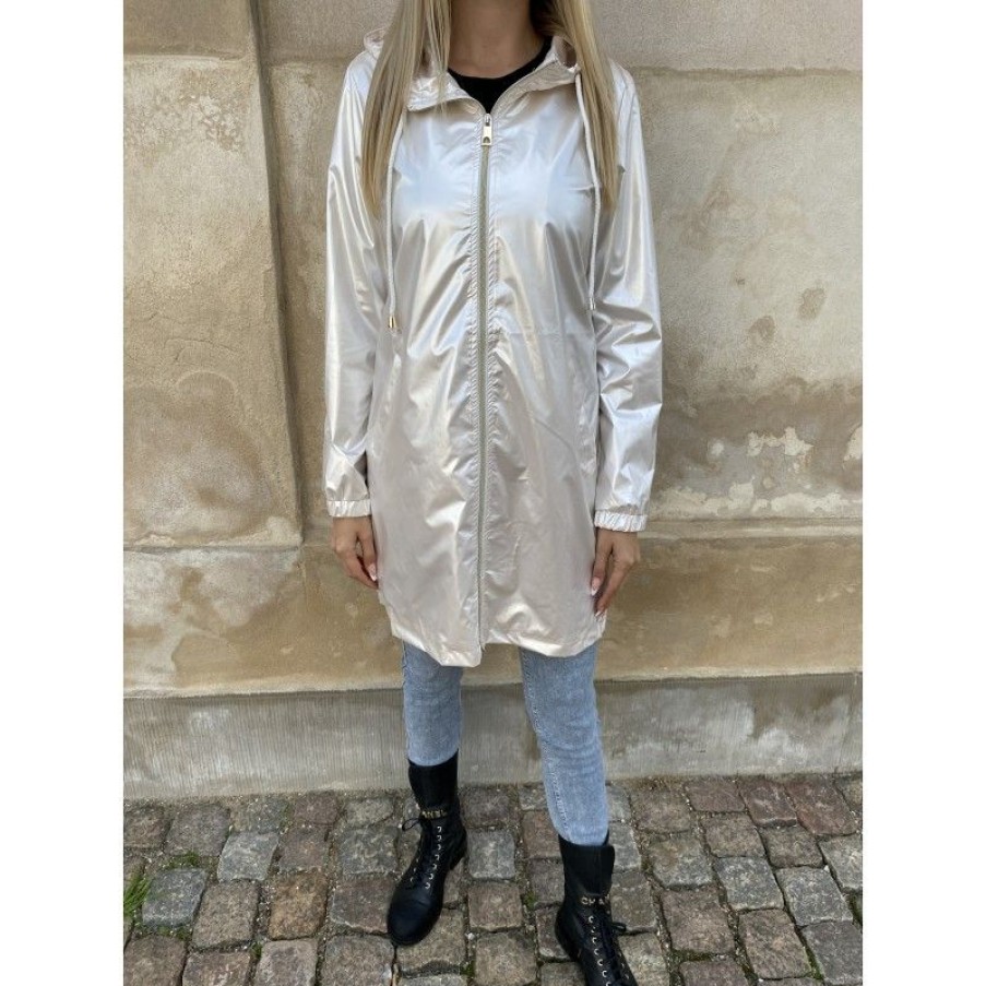 Jakker&Veste Deluxe Clothing | Madie Raincoat Pearl -Or2801