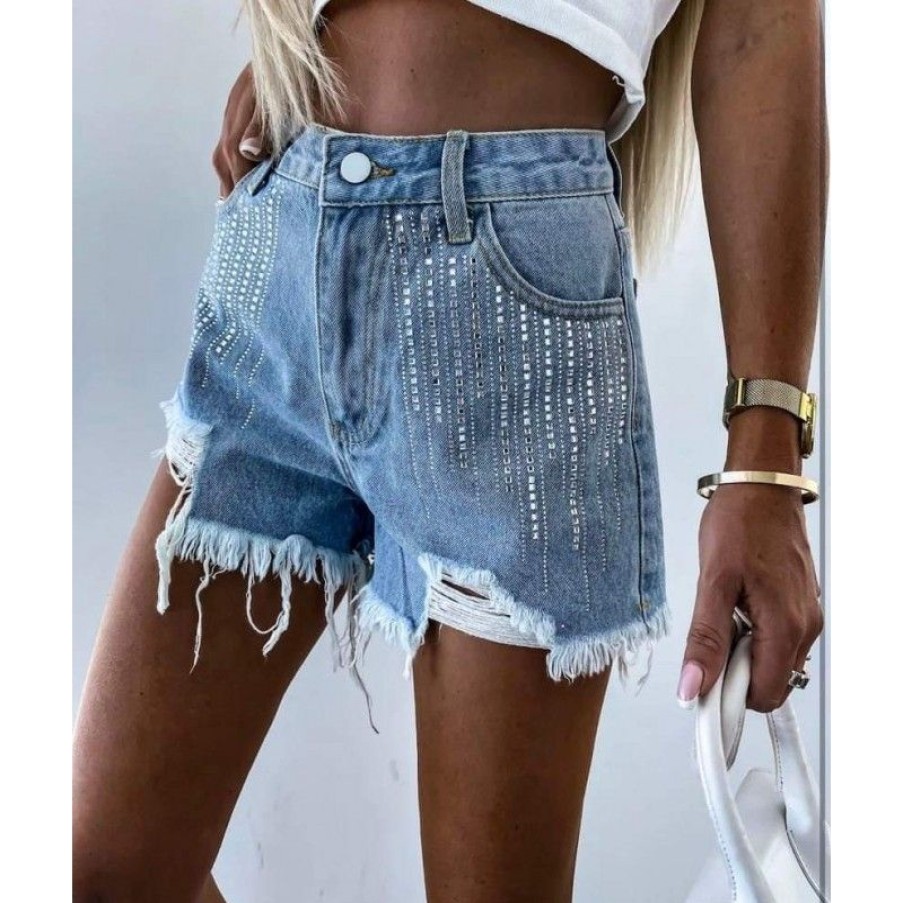 Underdele Deluxe Clothing | Mizhella Denim Shorts Pj1846