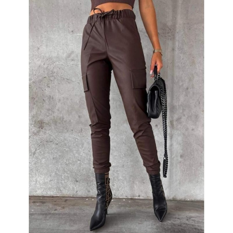 Underdele Deluxe Clothing | Zira Pants Brown -P114