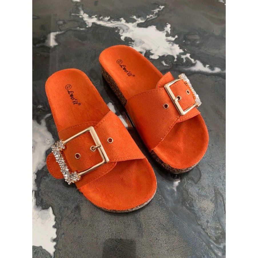 Sko Deluxe Clothing | Lejla Slippers Orange