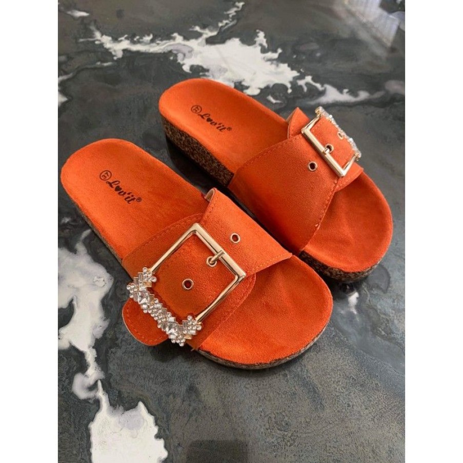 Sko Deluxe Clothing | Lejla Slippers Orange