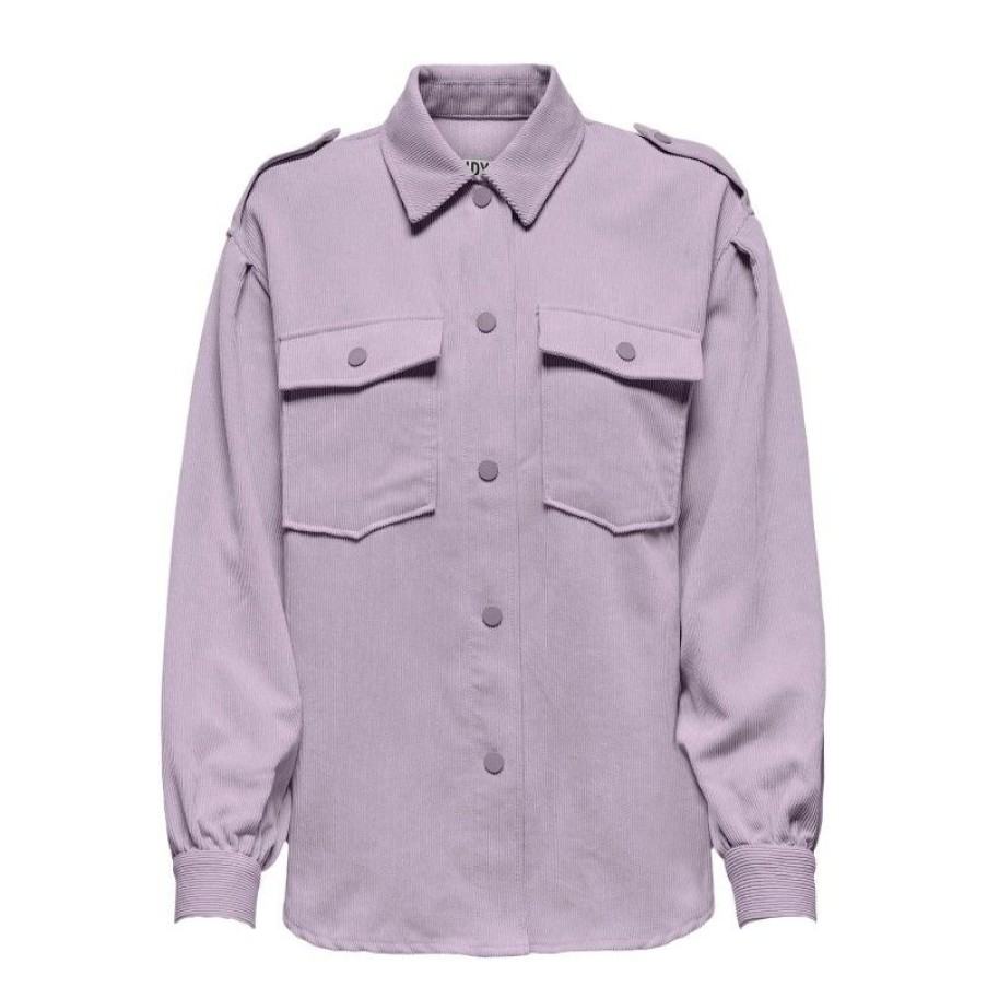 Overdele Deluxe Clothing | Jdyulla L/S Shacket Wvn Lavender Frost