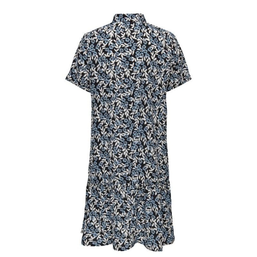 Kjoler & Nederdele JDY | Jdylion S/S Placket Dress Wvn Black Flower