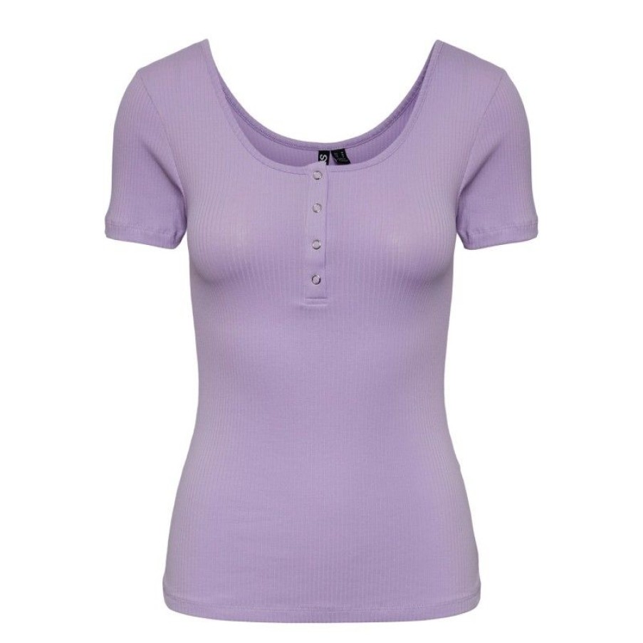 Overdele Pieces | Pckitte Ss Top Noos Bc Purple Rose