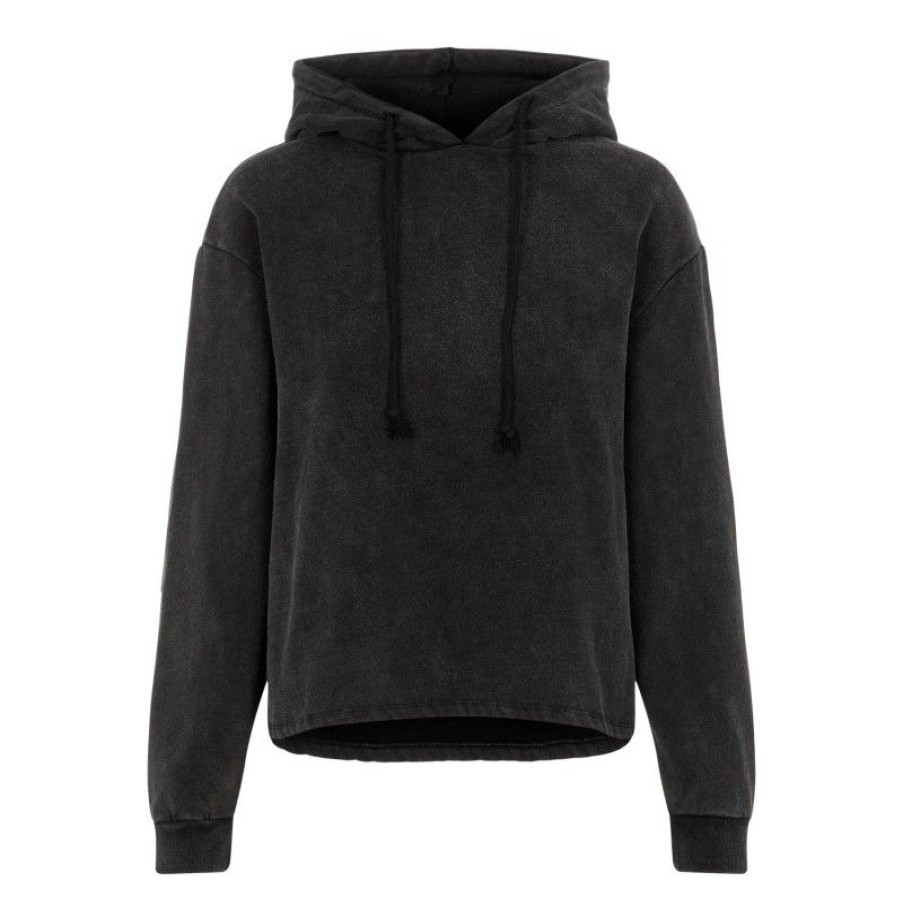 Overdele Pieces | Pcchilli Ls Hoodie Washed Black