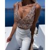 Overdele Deluxe Clothing | Porte Palliet Top Rosa Guld