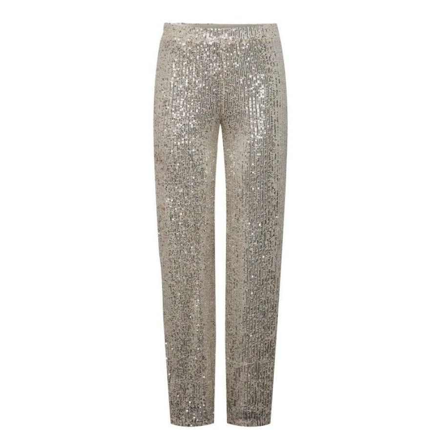 Underdele Pieces | Pcdelphia Hw Wide Pant Silver