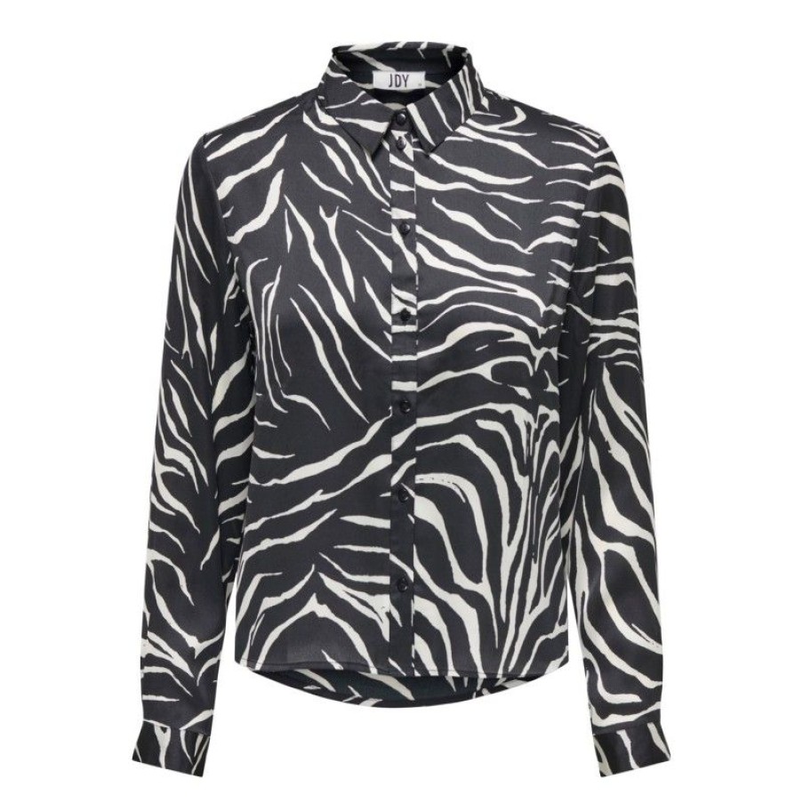 Overdele Deluxe Clothing | Jdyfifi L/S Shirt Wvn Noos Black White Zebra