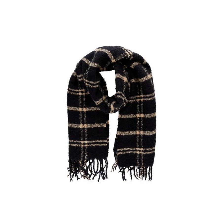 Accessories Pieces | Pcpyron Straight Long Scarf Box Bc Black