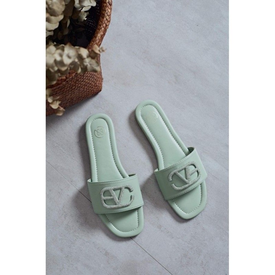 Sko Deluxe Clothing | Taniia Slippers Green