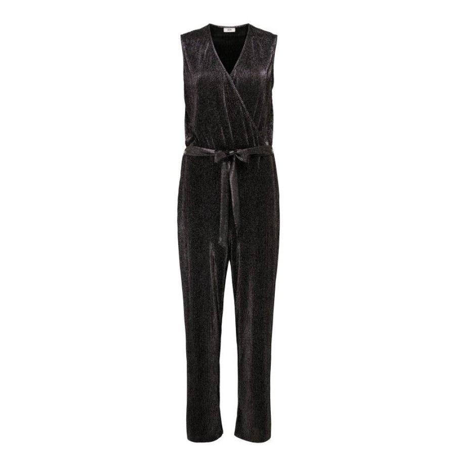 Overdele Deluxe Clothing | Jdyvilma S/L Glitter Jumpsuit Jrs Black/Silver