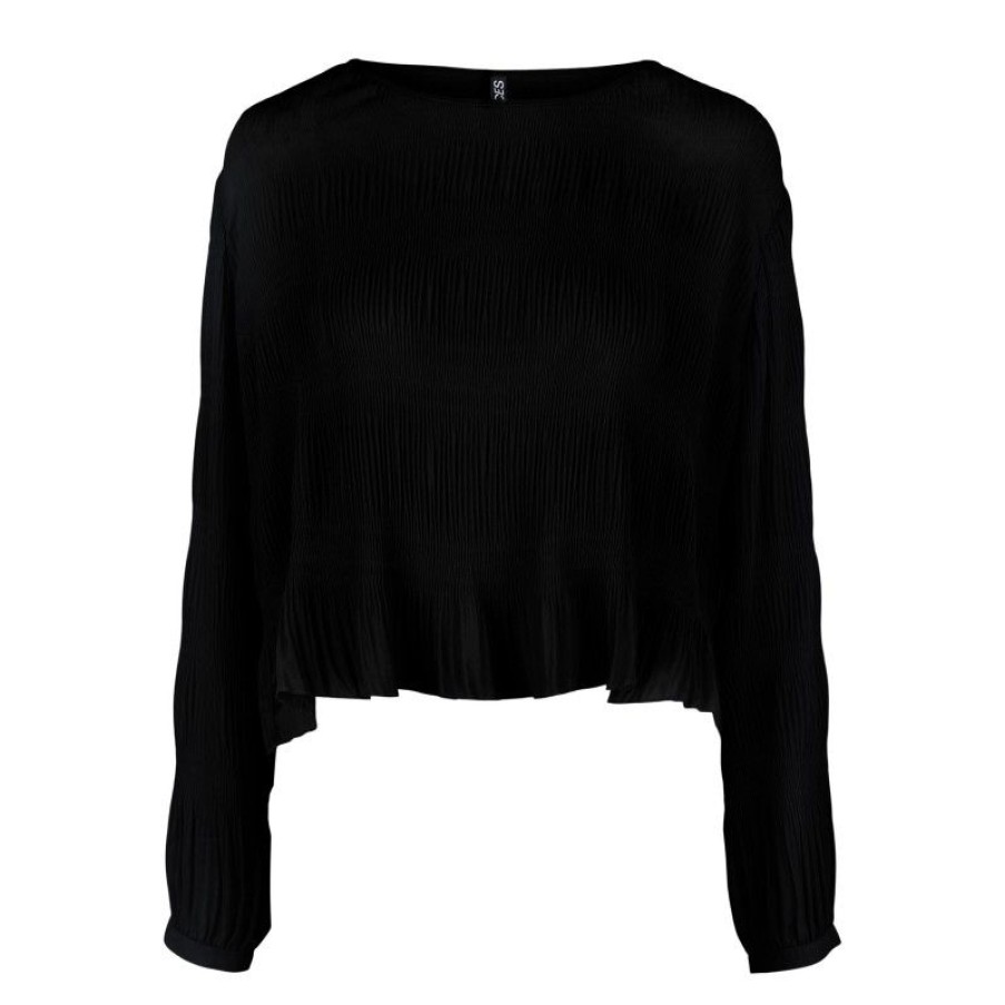 Overdele Deluxe Clothing | Pchattie Ls Top Black