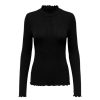 Overdele New Year | Jdyfransiska L/S Highneck Top Jrs Noos Black