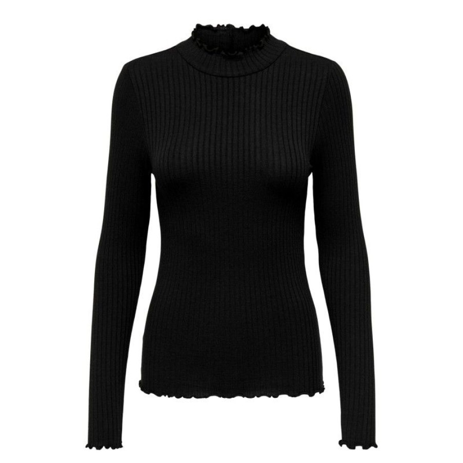 Overdele New Year | Jdyfransiska L/S Highneck Top Jrs Noos Black