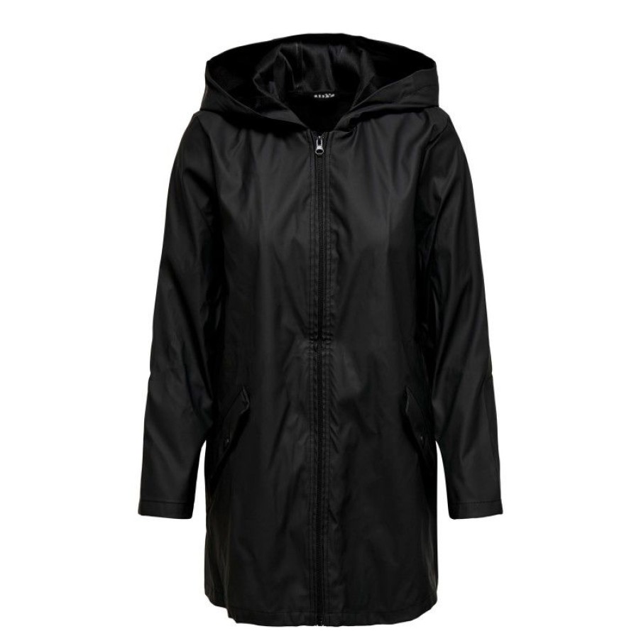 Jakker&Veste Deluxe Clothing | Jdyelisa Raincoat Otw Tll Black