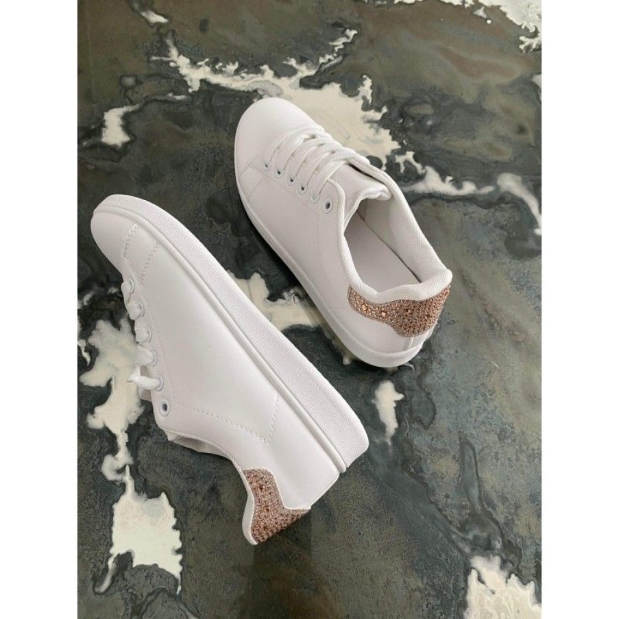 Sko New Year | Mina Stone Sneakers Champagne