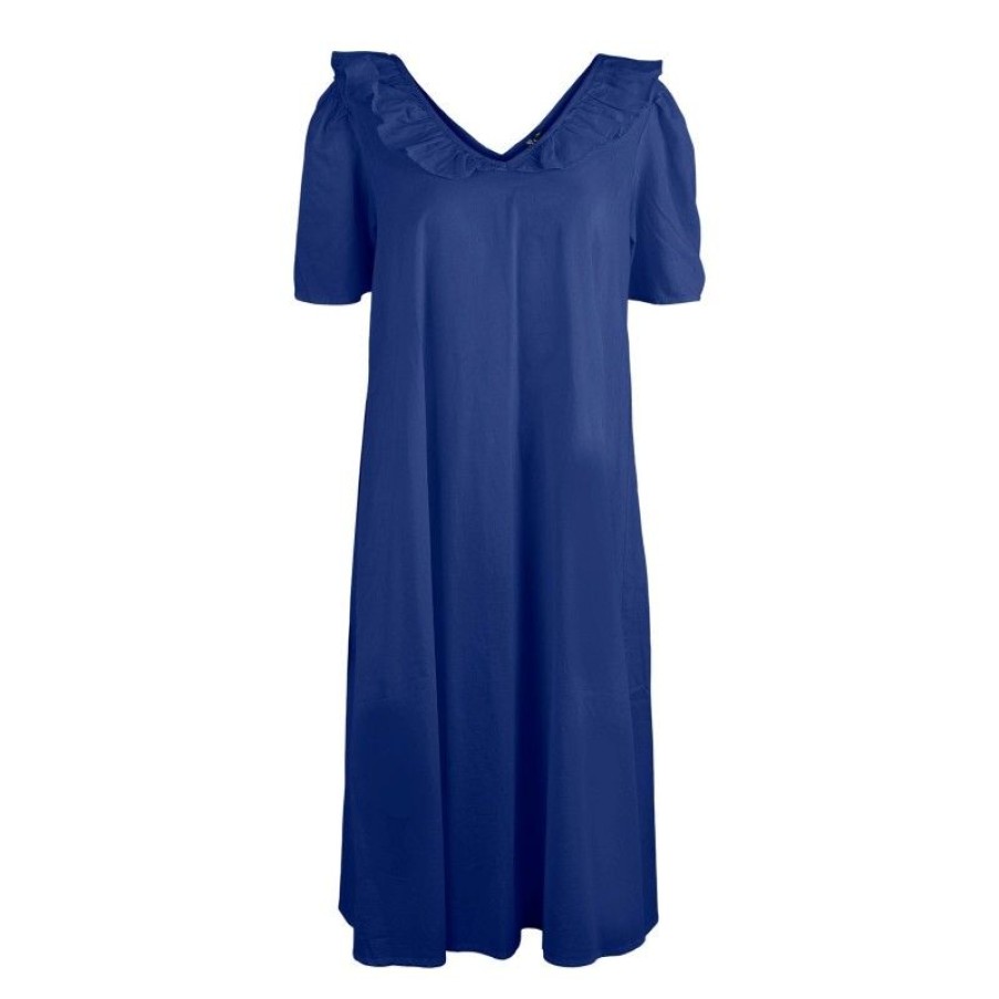 Kjoler & Nederdele Pieces | Pcshella Ss Midi Dress Bc Mazarine Blue