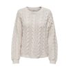 Overdele Deluxe Clothing | Jdyjosia L/S Cable Front Pullover Knt Cloud Dancer