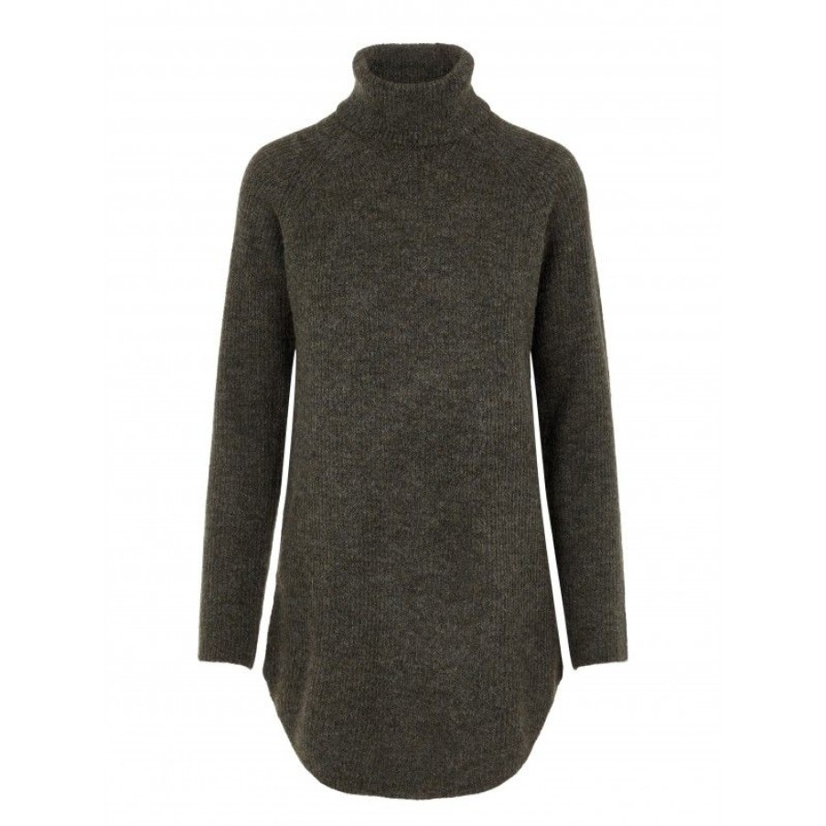 Overdele Pieces | Pcellen Ls Long Knit Noos Bc Black Olive