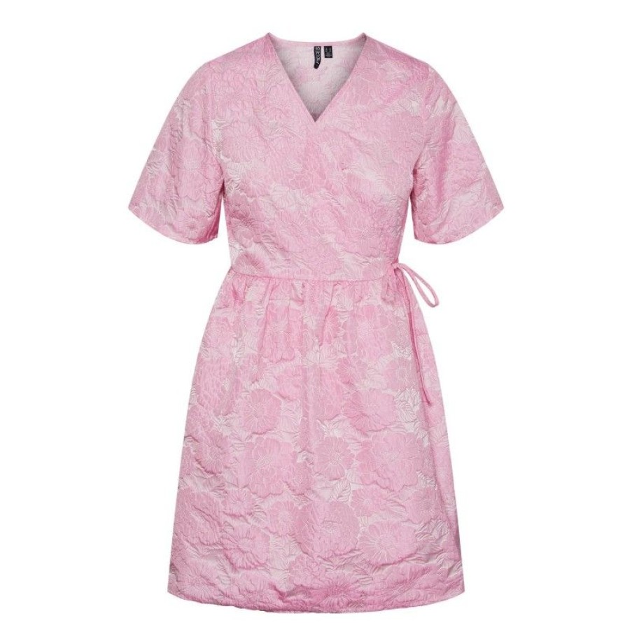 Kjoler & Nederdele Pieces | Pcjarikke Ss Wrap Dress D2D Prism Pink