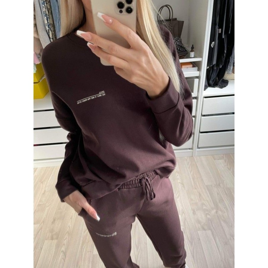 Overdele Pieces | Pckiva Chilli Sweat Lw Bc Chocolate Plum