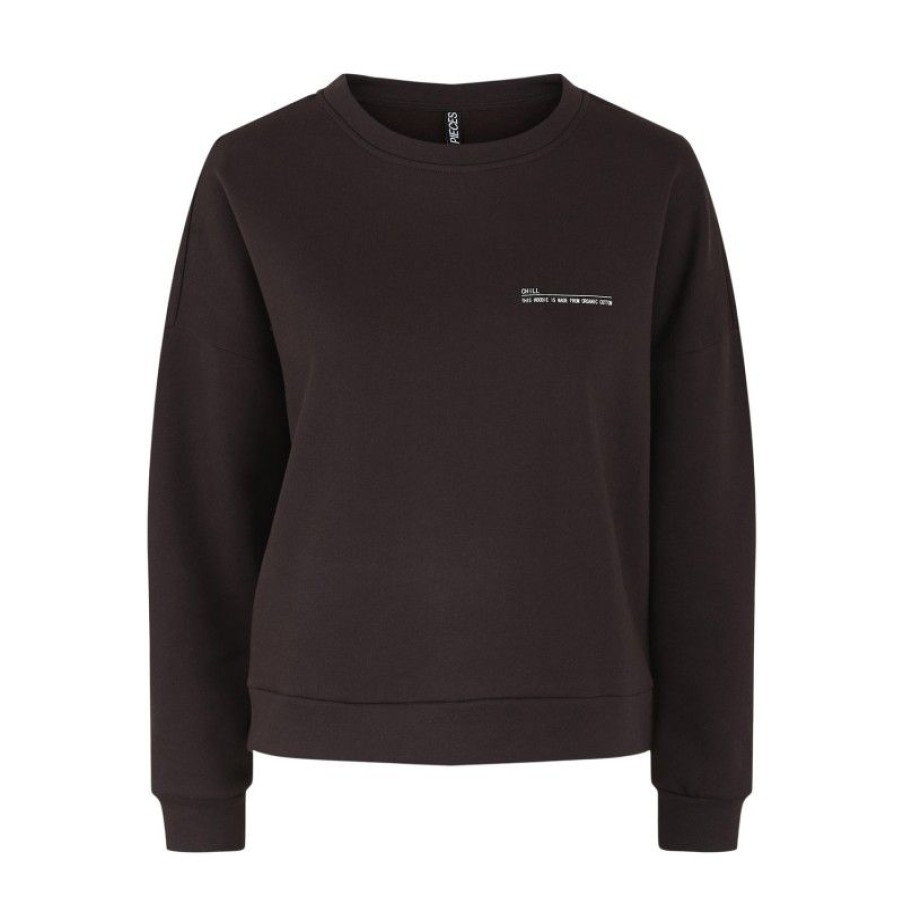 Overdele Pieces | Pckiva Chilli Sweat Lw Bc Chocolate Plum