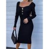 Kjoler & Nederdele Deluxe Clothing | Sabinee Knit Dress Black - Hl12