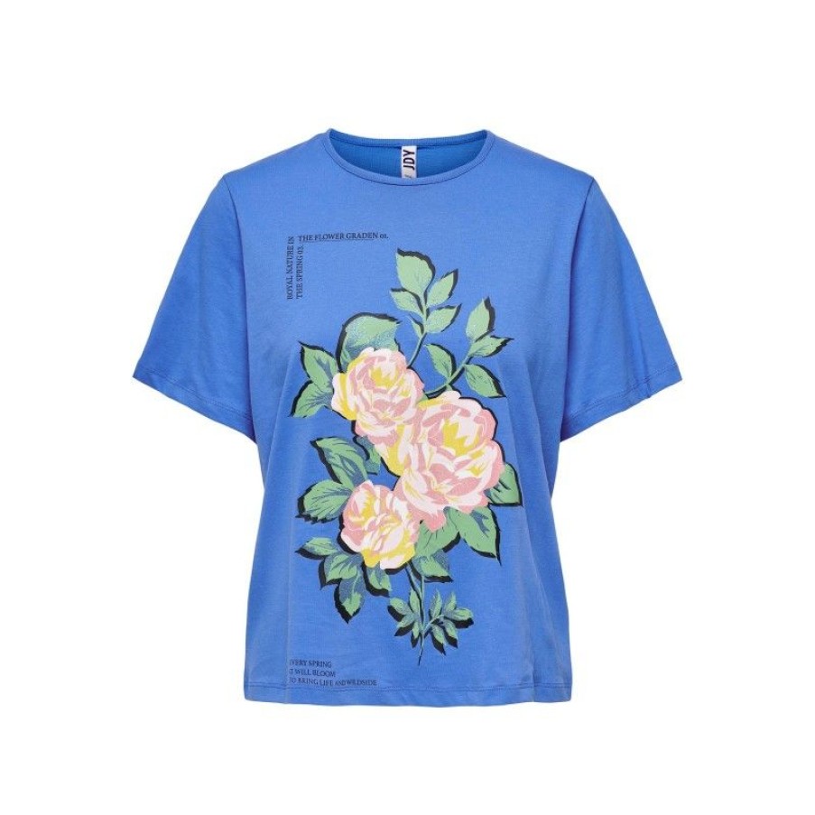 Overdele JDY | Jdystinna S/S Print Top Jrs Palace Blue