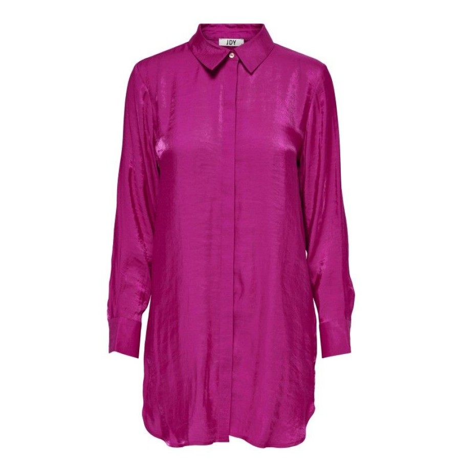 Overdele JDY | Jdyparis L/S Long Shirt Wvn Festival Fuchsia