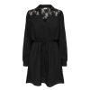 Kjoler & Nederdele Deluxe Clothing | Jdylion L/S Lace Short Dress Wvn Black